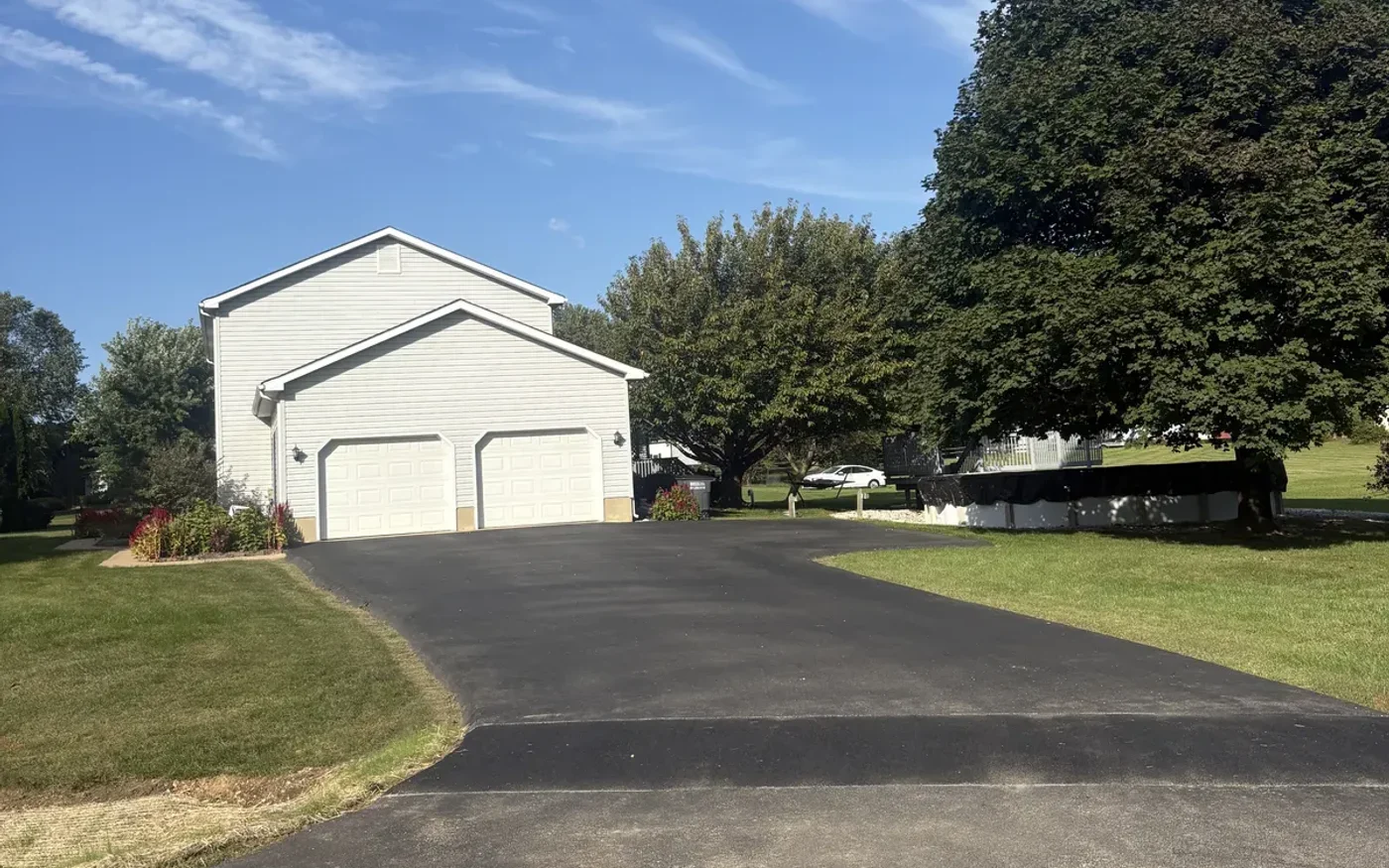 Existing driveway before resurfacing